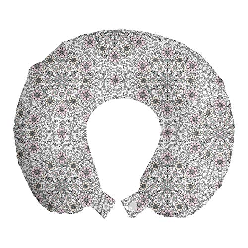 ABAKUHAUS &Eacute;tnico Coj&iacute;n de Viaje para Soporte de Cuello, Estilo pa&ntilde;ito de remolinos de la Flor,...