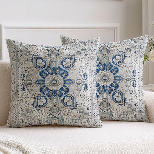 Vorysum Funda Cojine 45x45cm Bohemio Terciopelo Fundas de Cojines Decorativo Retro Abstracto...