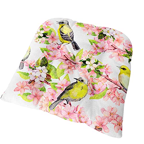 Fansu Cojines para Sillas con Lazos, P&aacute;jaro Estampado Coj&iacute;n de Silla Lino Suave Espesar Tatami...