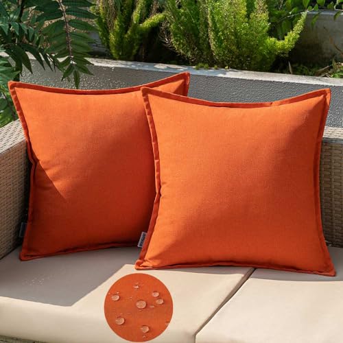 EMEMA Funda Cojines Exterior Impermeable 40x40cm Fundas de Almohadas de Lino de Sof&aacute; Almohadas...