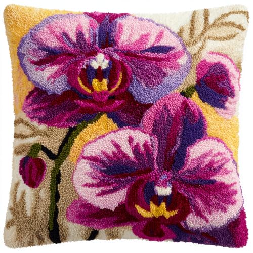 Henypt Kit de Almohada con Gancho de Pestillo, Flores de orqu&iacute;dea Kit De Coj&iacute;n De Gancho De...