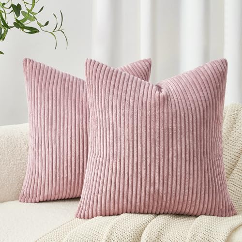 Topfinel Funda Cojin 80x80 de Pana para Decoracion Hogar Moderno,Cojines Decorativos para Sofa,Cama...