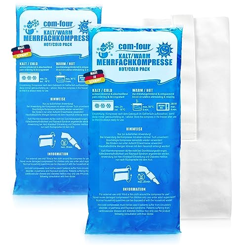 com-four&reg; 2x compresas m&uacute;ltiples grandes con funda polar reutilizable de primera calidad,...