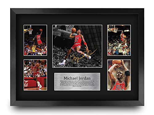 HWC Trading A3 P Michael Jordan Grand Caja De Regalo A3 Impresos Aut&oacute;grafos Chicago Bulls Regalos...