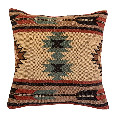 Tradestar - Funda de coj&iacute;n de yute indio tejida a mano, almohada Kilim, funda de almohada de 18 x...