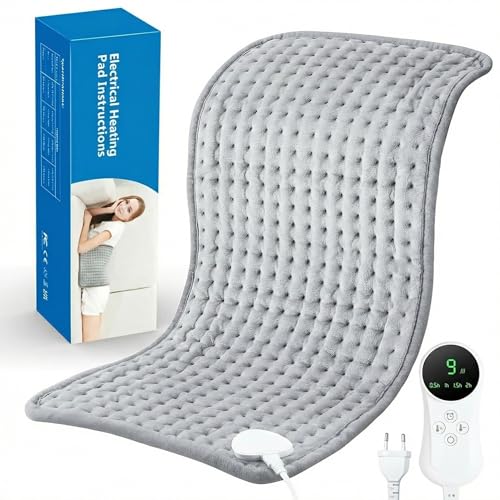 Manta Electrica Lumbar 30X60 cm Almohadilla el&eacute;ctrica con apagado autom&aacute;tico y 9 ajustes de...