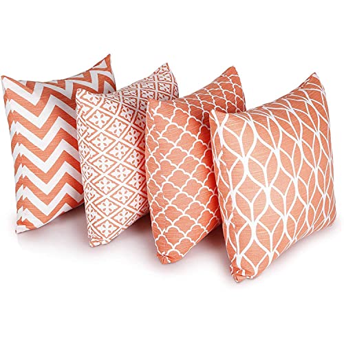 Penguin Home Cushion Cover Funda de coj&iacute;n, algod&oacute;n, Coral, 45x45 Cm