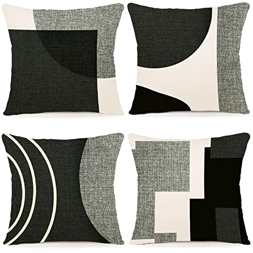 ZWJD Juego de 4 Funda Cojin 50x50 Cojines Sofa Fundas Patr&oacute;n Geom&eacute;trico Fundas de Cojines...