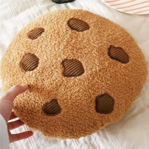 Herfair Coj&iacute;n de galletas divertido decorativo de felpa, redondo, suave, para suelo, sof&aacute;,...