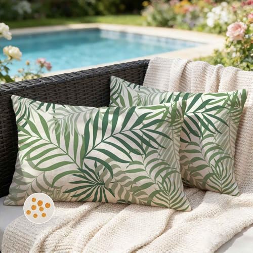 Jayusaror Fundas de Coj&iacute;n para Exterior Impermeables Decorativas Sof&aacute; Fundas 30x50 cm para Jard&iacute;n...
