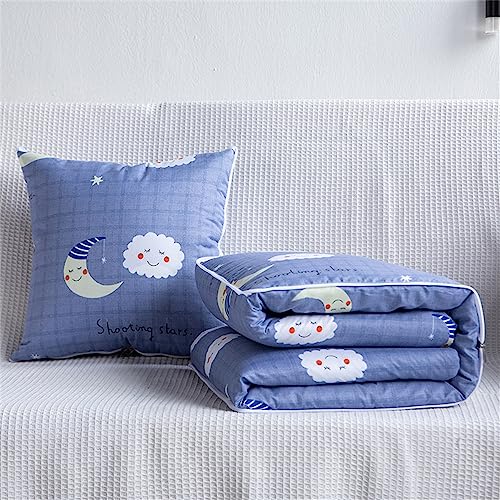 Surwin Manta Viaje Moderno Colcha y Cojin 2 en 1, Almohada y Manta en Uno, Verano Microfibra Colchas...