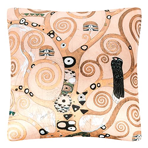 VON LILIENFELD Cojín con diseño de Gustav Klimt, árbol de la vida, 40 x 40 cm, cojín decorativo...