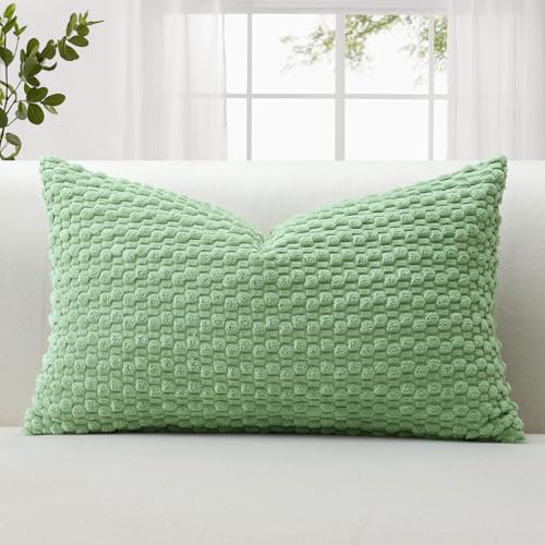 JOTOM Fundas de Cojín de Pana Suave 30x50 cm Fundas de Almohada con Textura de Burbujas 3D para...