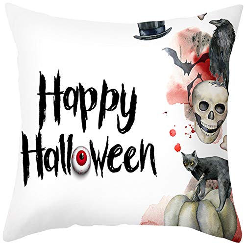 zhppac Fundas de Cojines Relleno Cojines Manta Pesadilla Antes de Navidad Halloween Fundas de cojín...