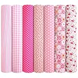 AOOSA 7 Piezas Diseño de Retales Telas 50x50cm, 100% Tela algodón Telas Patchwork, Cuadrada...