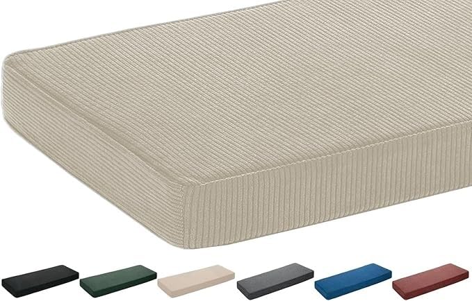Coj&iacute;n para Banco de Pana 5 cm Grueso Antideslizante y Lavable Espuma Alta Densidad Suave Interior...