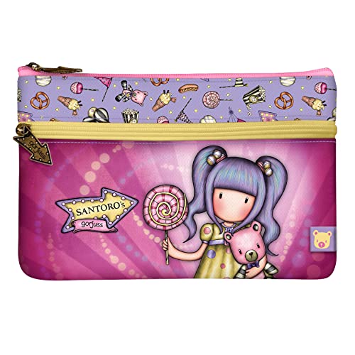 Santoro Portatodo Plano con Bolsillo Gorjuss Fairground First Prize 23,4X15,5X1,5Cm, Dibujos...