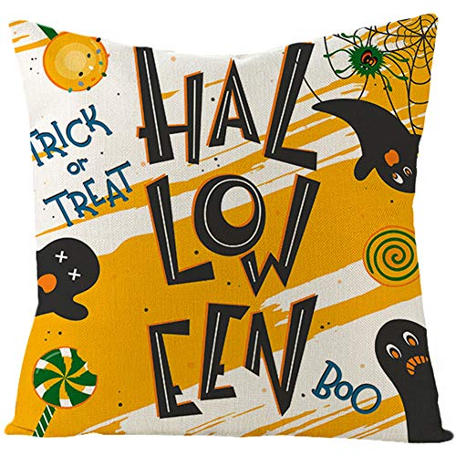 HEELPPO Relleno Cojines Fundas para Sofa Manta Pesadilla Antes De Navidad Fundas De Cojín 18x18...