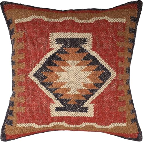 INDACORIFY-Fundas de coj&iacute;n Kilim Vintage de Yute de Lana, Fundas de Almohada Decorativas para el...