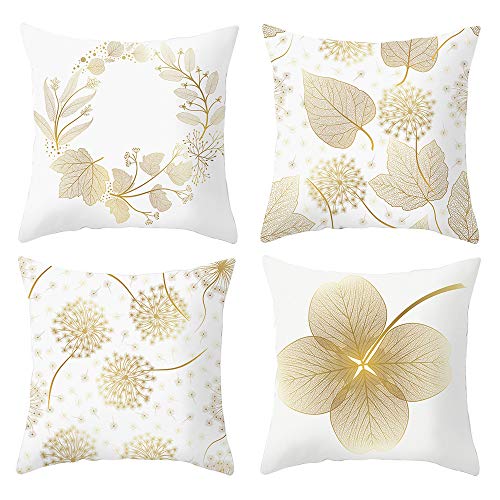 ARNTY Fundas de Cojines 45x45cm, 4 Fundas Cojines Decorativos para Sofa Terciopelo Sencillo y...