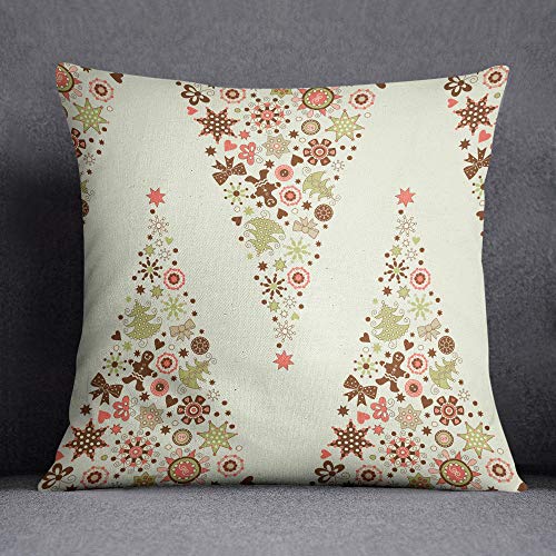 Bonamaison Fundas Navideñas para Cojines, Polyester, Multicolor, 45x45 Cm