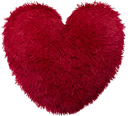 Brandsseller Coj&iacute;n decorativo con forma de coraz&oacute;n, 40 x 40 cm, color rojo