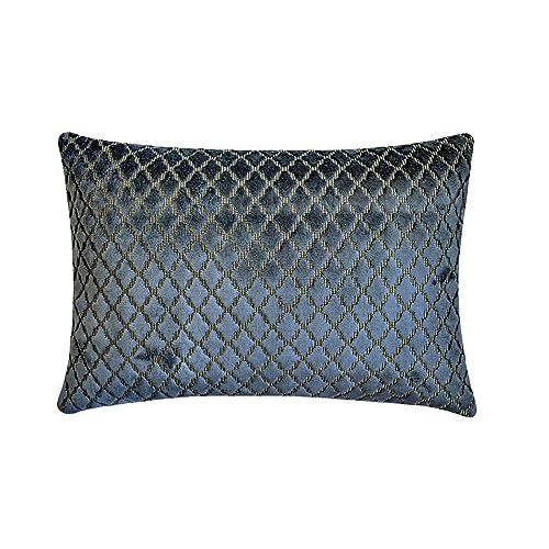 The HomeCentric Decorativo Azul Marino Funda de coj&iacute;n Lumbar 30x65 cm Terciopelo Cojin, Funda de...