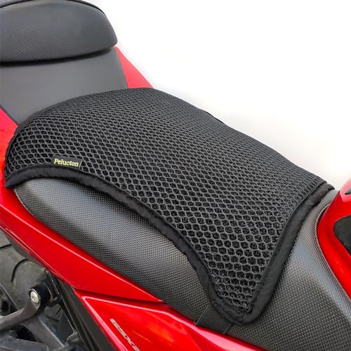Pelucton Funda Asiento Moto Malla Doble Capa, Transpirable Cojin Asiento Moto Universal, Ventilado,...