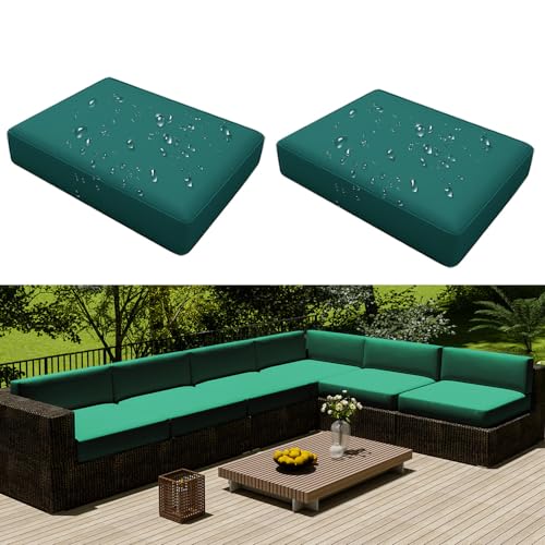 Hiseng Funda de Coj&iacute;n de Asiento Sof&aacute; 2 Piezas Color S&oacute;lido Impermeables Fundas Cojines para...