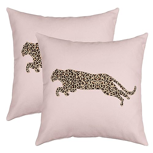 richhome Fundas de almohada de guepardo africano, estampado de leopardo, piel de animal de safari,...