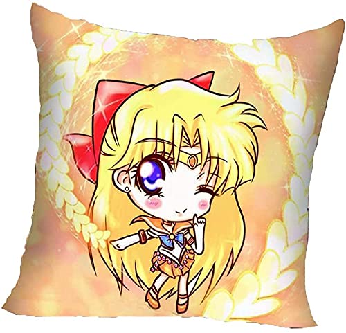 KEROTA Sailor Moon - Funda de coj&iacute;n para sof&aacute; de 45,7 x 45,7 cm