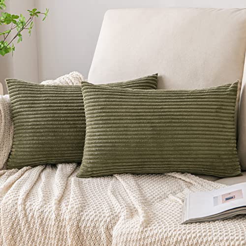 EMEMA Funda Cojines 30x50 cm para Sof&aacute; Funda de Almohada de Corduroy S&uacute;per Suave Cojin de Pana a...