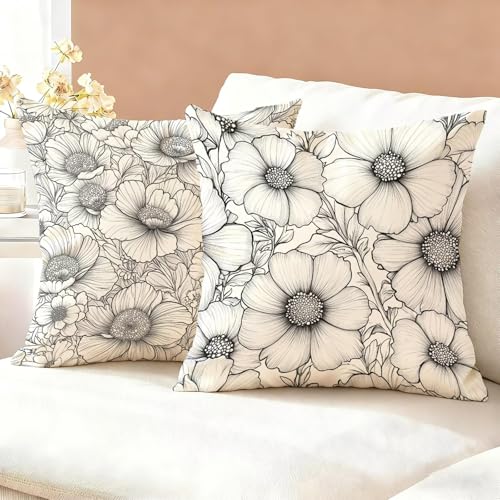 Fundas Cojines 80x80 Gris Juego de 2, Impermeable Funda Cojin Terciopelo, C&oacute;modo Transpirables,...