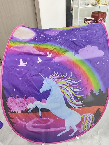 Tienda De Campa&ntilde;a para Cama Infantil, Carpa De Ensue&ntilde;o Plegable M&aacute;gica De Invierno, Coj&iacute;n Mol&oacute;n...
