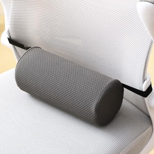 QSLKI Almohada Enrollable Lumbar, Almohada Cil&iacute;ndrica Con Correa Ajustable, Algod&oacute;n De Memoria...