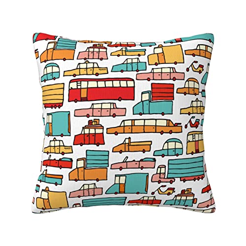 Funda de coj&iacute;n con estampado de felpa para motos, autos, furgonetas y autobuses, fundas de almohada...