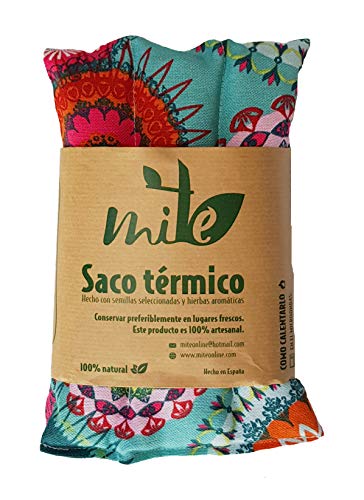 Saco térmico de semillas y hierbas multiusos (47cm x 15cm) Lavanda (Mandala)