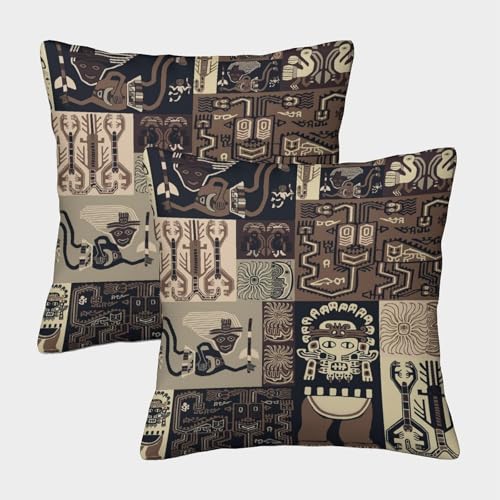 kaiyun Estilo de patr&oacute;n Peruano Estampada, Funda De Coj&iacute;n 40x40cm 2 Paquetes con Cerniera...