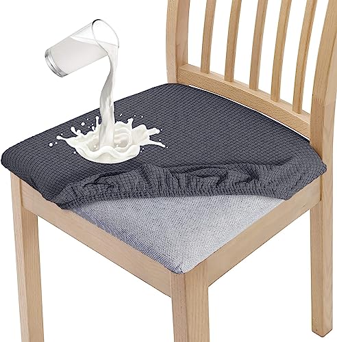 Granbest Elegante juego de 4 fundas de asiento impermeables para silla de comedor, de alta...