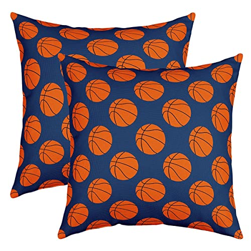 Juego de 2 fundas de almohada de baloncesto para juegos y deportes, funda de cojín para decoración...
