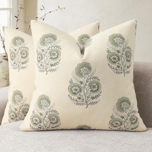 YCOLL Funda de Coj&iacute;n Vintage Estampado Floral 45x45 Set de 2 Fundas de Coj&iacute;n Flores Coj&iacute;n de...