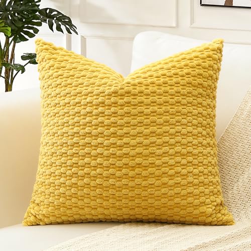 Artscope Fundas de Cojines de Pana Decorativas Color Solido Funda de Cojíns de Burbujas 40 x 40 cm...