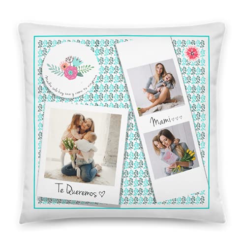 Kembilove Coj&iacute;n Personalizado Foto Madre &ndash; Regalo d&iacute;a de la Madre Original &ndash; Cojines...