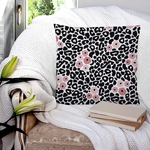 Fundas de Coj&iacute;n 45x45cm,Moderno negro blanco leopardo estampado ex&oacute;tico camuflaje pantera...