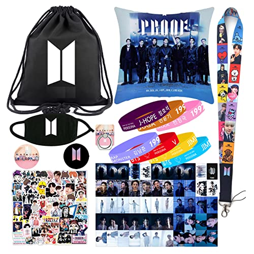 GUNBAK BTS - Juego de regalos para fans de BTS, incluye funda para fotos, caras, cinta para la cara,...