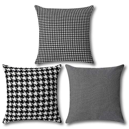 Artscope Juego de 3 fundas de almohada vintage de 18 x 18 pulgadas, patrón tradicional de pata de...