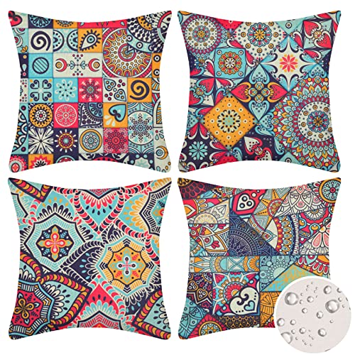 Velvhom Fundas Cojines Impermeables 45 x 45cm Funda de Coj&iacute;n Sof&aacute; Exteriores Funda de Almohada...