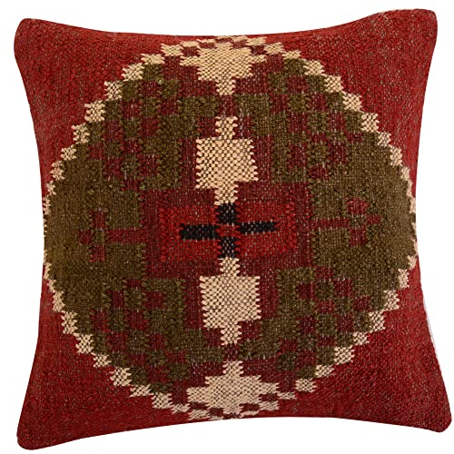 Tradestar - Funda de coj&iacute;n de yute indio tejida a mano, almohada Kilim, funda de almohada de 18 x...