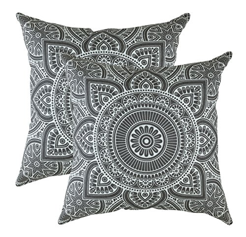 TreeWool - Pack de 2 - Mandala Acento Decorativo Fundas de coj&iacute;n, 100% algod&oacute;n - 40 x 40 cm,...
