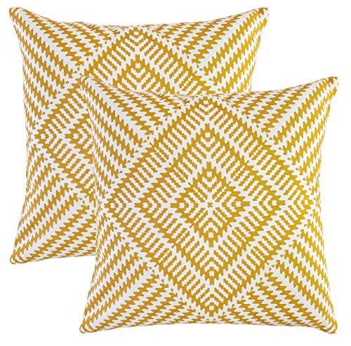 TreeWool - Pack de 2 - Caleidoscopio Acento Decorativo Fundas de coj&iacute;n, 100% Algod&oacute;n (40 x 40 cm,...